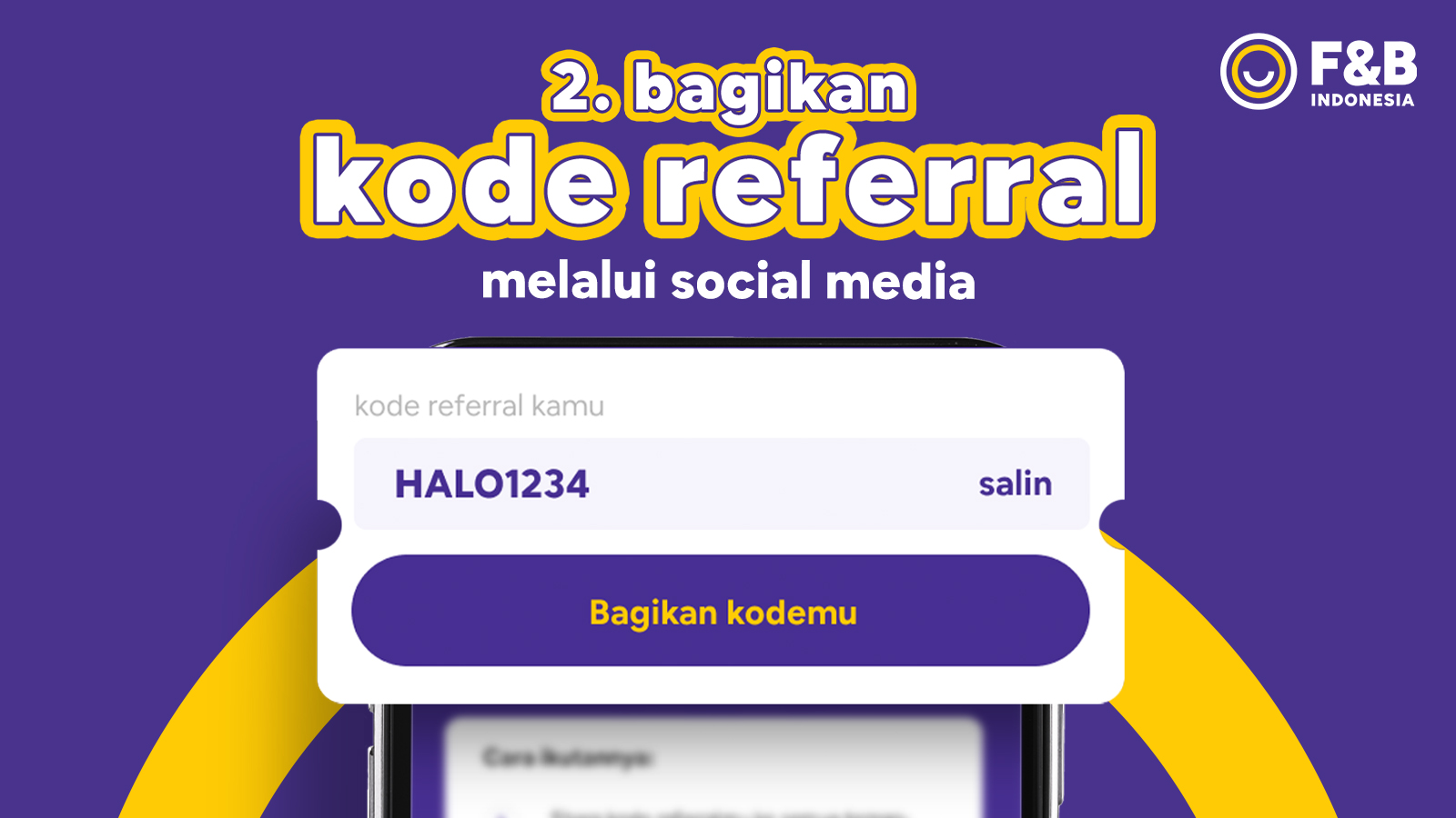 bagian kode referral kamu melalui sosial media